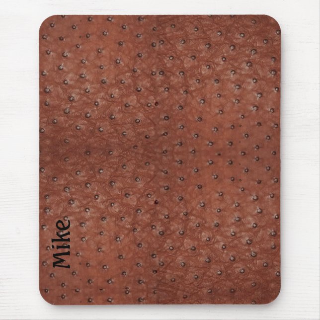 Handsome Brown Ostrich Leather Look Mouse Pad Mousepad (Vorne)