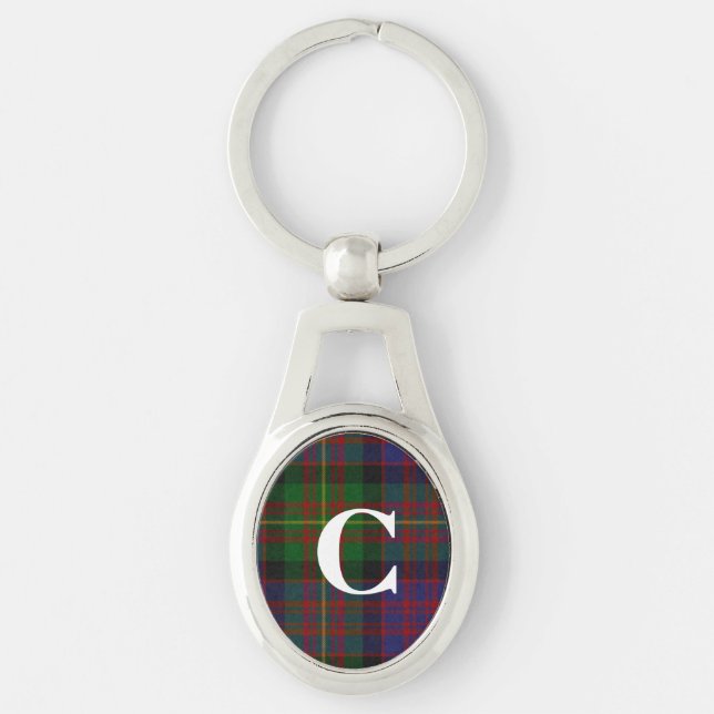 Handsome Clan Carnegie Kariert Monogram Key Chain Schlüsselanhänger (Vorderseite)