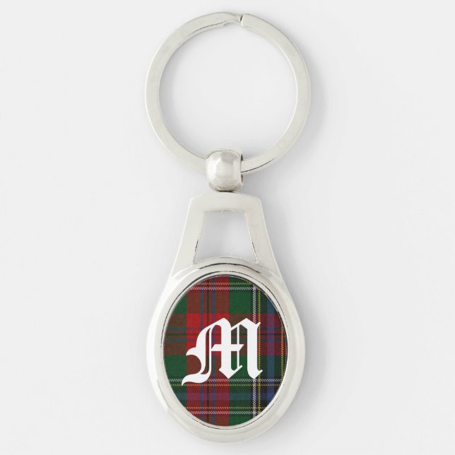 Handsome Clan MacLean Kariert Monogram Key Chain Schlüsselanhänger (Vorderseite)
