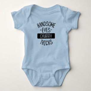 Handsome Eyes Chubby Thighs Baby One-Piece Strampler
