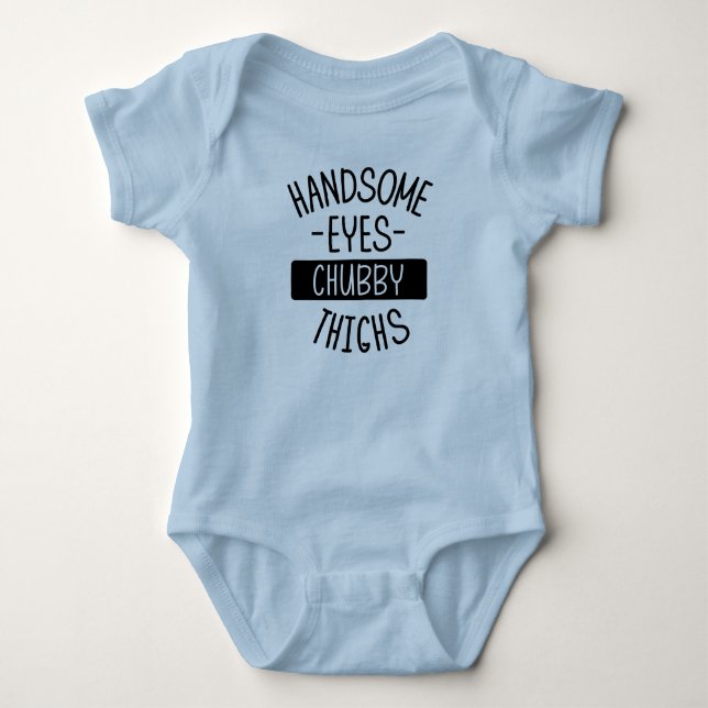 Handsome Eyes Chubby Thighs Baby One-Piece Strampler (Vorderseite)