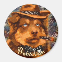 Handsome Gangster Hund mit Personalisierten blauen