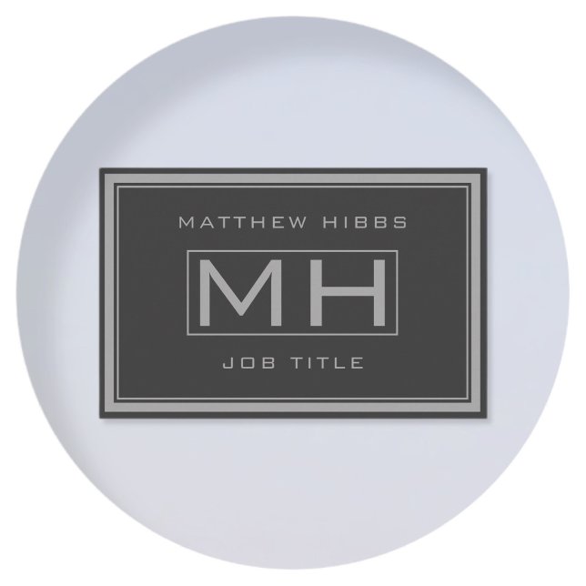 Handsome Gray & Dark Gray Beruflich (Infoback) Visitenkarte (Von Creator hochgeladen)