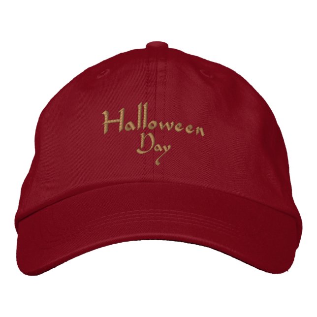 Handsome Halloween day text name night beängstigen Bestickte Baseballkappe (Vorderseite)