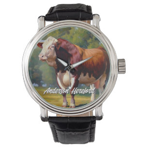 Handsome Hereford Bull Armbanduhr