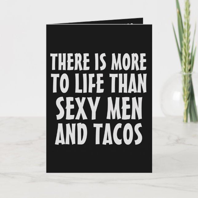 HANDSOME HUNK TACO BIRTHDAY FUNNY CARD FOR FRIEND KARTE (Vorderseite)