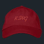 Handsome KING Trucker erstellen eigene Text-Hat-El Bestickte Baseballkappe<br><div class="desc">Guter KING Trucker Erstellen Sie eigene Text-Hat Elegant bestickte Baseballkappe. Style - Alternative Apparel Basic Adjustiable Cap Hat Name - KING Hat Color - Red Schriftart Name - Oesco Script Erstellen Sie Ihren eigenen Textnamen oder erstellen Sie einen eigenen Textinhalt, leicht zu bearbeiten oder ändern Sie den Hat/Cap Text. Bestellungen...</div>