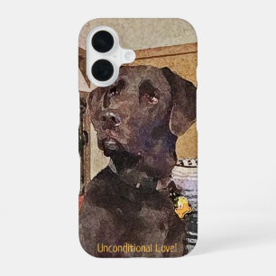 Handsome Labrador Retriever Texture Profile Custom iPhone 16 Hülle
