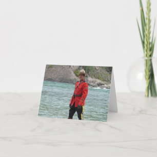 Handsome Mountie Happy Canada Day Funny Foto Karte