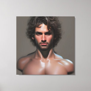 Handsome Musculular Man Canvas Print Leinwanddruck