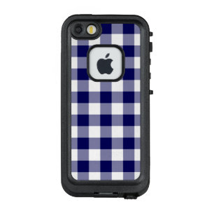 Handsome Navy und White Gingham Kariert LifeProof FRÄ’ iPhone SE/5/5s Hülle