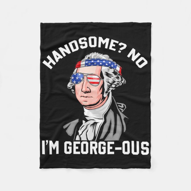 Handsome No George Washington 1776 Funny 4th of Ju Fleecedecke (Vorderseite)