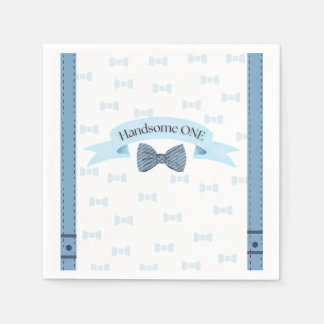 Handsome One Baby Boy First Birthday Party Napkins Serviette