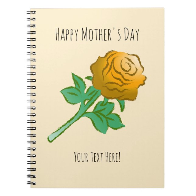 Handsome Orange Rose Notizblock (Vorderseite)