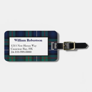Handsome Robertson Tartan Kariert Luggage Tag Gepäckanhänger