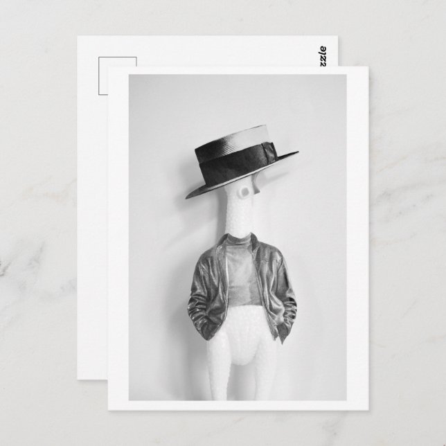 Handsome rubber chicken - Elle Capone Postkarte (Vorne/Hinten)