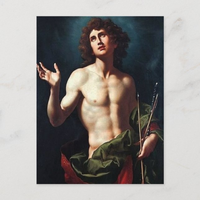 Handsome St. Sebastian Postkarte (Vorderseite)