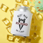 Handsome Tux Name Trauzeuge Wedding Gift Dosenkühler<br><div class="desc">Diese einzigartige Dosenkühler ist als Geschenk für Ihren Trauzeuge oder Trauzeugen konzipiert. Ein lustiges Design vor einem weißen Hintergrund. Es gibt sogar eine einzigartige Anordnung des Namens. Ein guter Weg, um ihm dafür zu danken, dass er ein Teil deiner Hochzeitsfeier war. Wenn Sie Fragen zum Design oder eine spezielle Anfrage...</div>