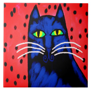 Handsome Typ Abstrakt Cat Painting Fliese