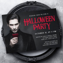 Handsome Vampir trinken Blut Halloween-Party