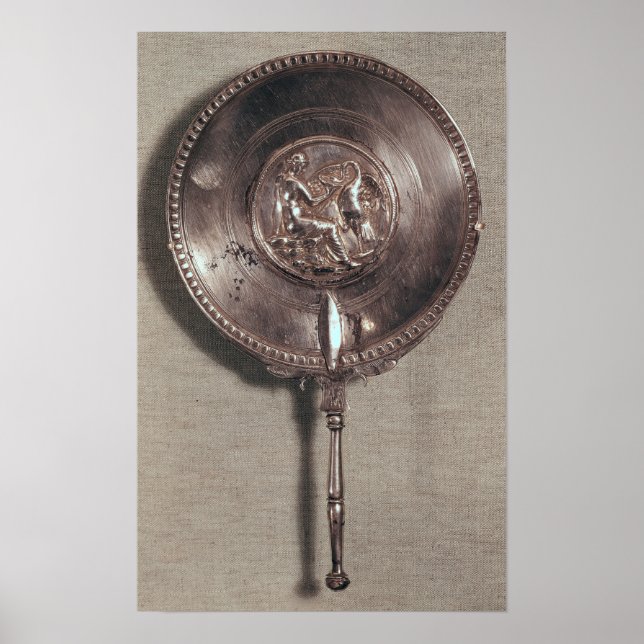 Handspiegel mit Leda und Schwan Poster (Vorne)