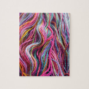Handspun Garne Knittern Pink Magenta Puzzle