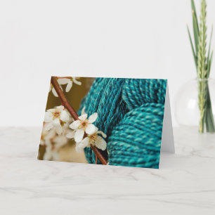 Handspun mit Pflaume blüht Karte