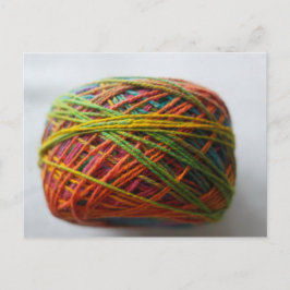Handspun Yarn farbig Postkarte