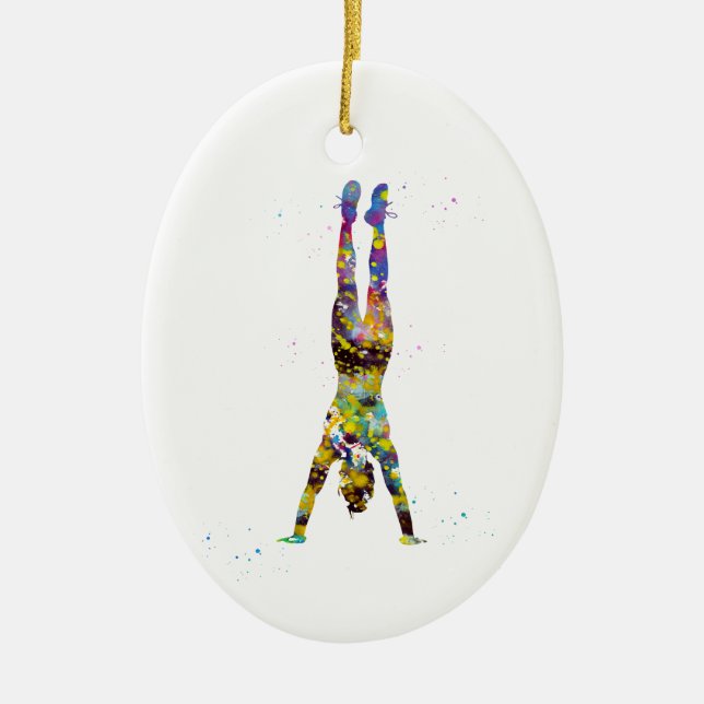 Handstand Keramik Ornament (Vorne)