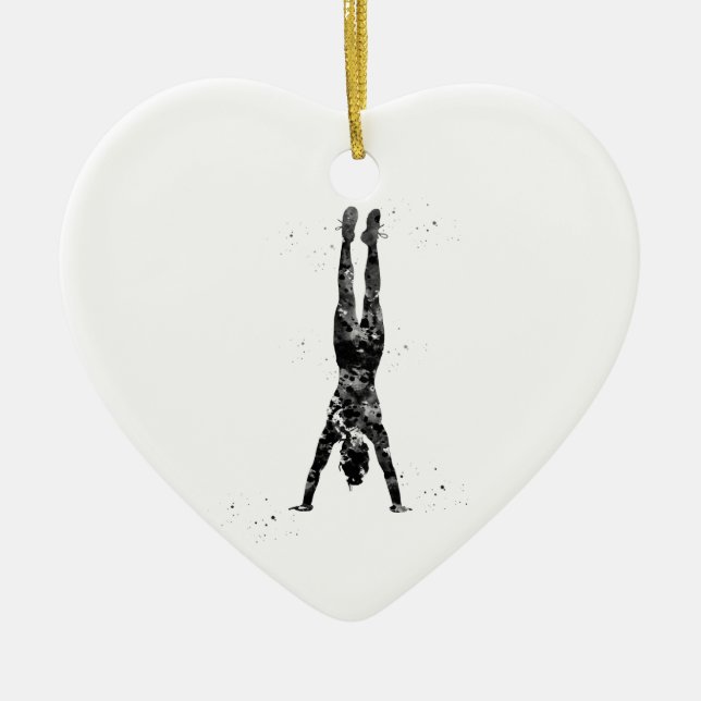 Handstand Keramik Ornament (Vorne)