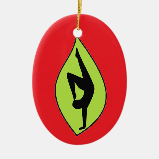 Handstand Silhouette Ornament - Yoga Geschenk (Vorne)