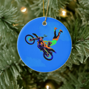 Handständer - Freestyle Motocross Stunt Keramik Ornament