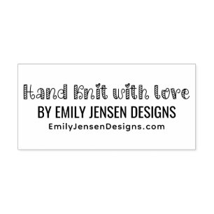 Handstricken mit Liebe #1 Firmenname Website-URL Permastempel