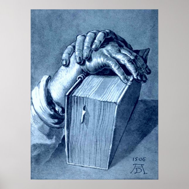 Handstudie mit Bibel - Durer Poster (Vorne)