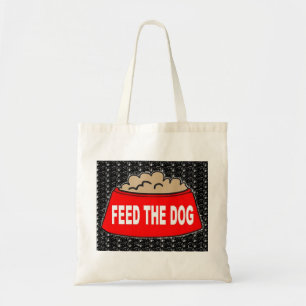 Handtasche Dog Food Bowl Red Fütterte den Hund auf Tragetasche