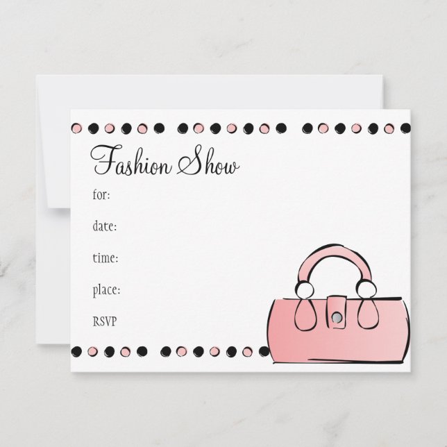 Handtasche Einladung (Vorderseite)