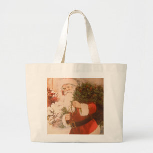 Handtasche mit Santa Jumbo Stoffbeutel