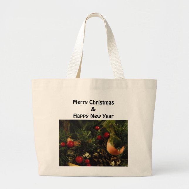 Handtasche mit Vögeln Jumbo Stoffbeutel (Vorne)
