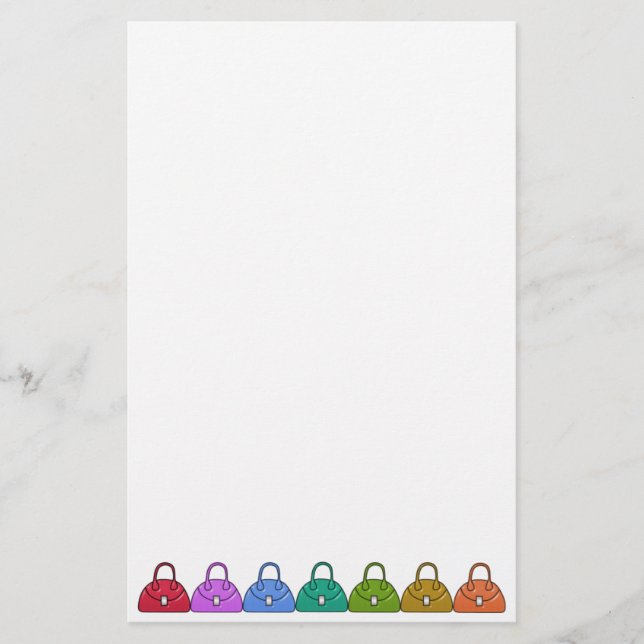 Handtaschen-Briefpapier Briefpapier (Vorderseite)