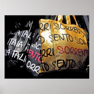 Handtaschen in Sorrento, Italien Poster