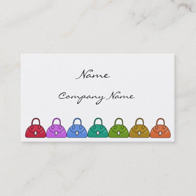 Handtaschen-Visitenkarte Visitenkarte (Vorderseite)