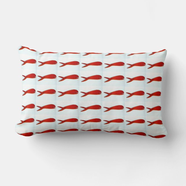 Handtuch aus gekrempelten Fischen Lendenkissen (Vorderseite)