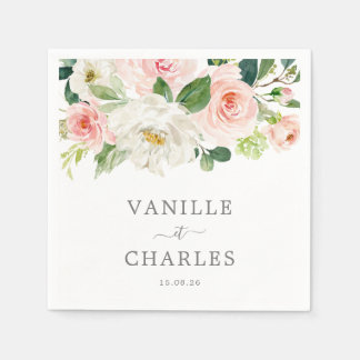 Handtuch aus Hochzeitshandtuch mit Blumen Serviette