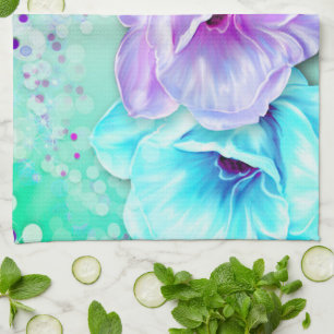 Handtuch/Floral, Bokah und Schmetterling Geschirrtuch