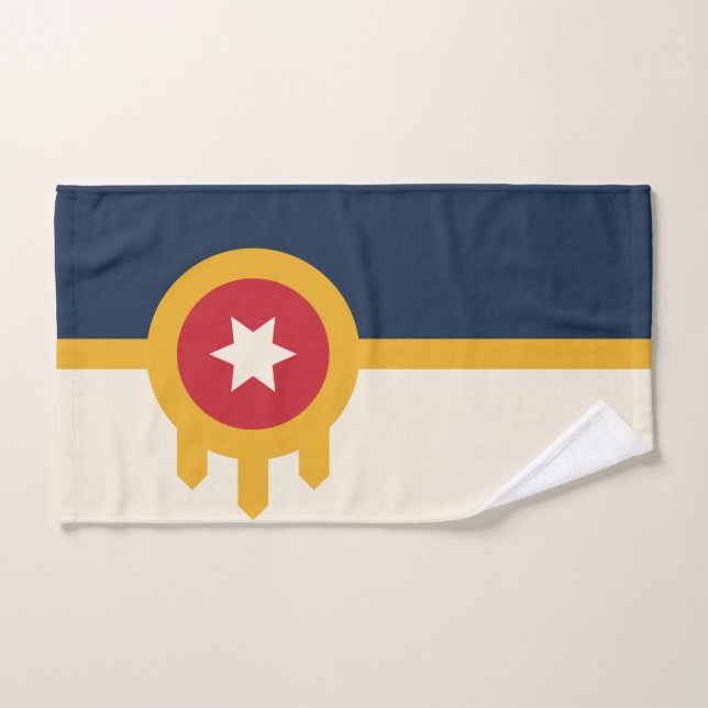 Handtuch mit der Flagge von Tulsa Stadt (Handtuch)