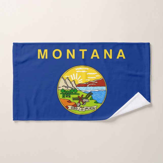 Handtuch mit Flag Montana Staat, USA (Handtuch)