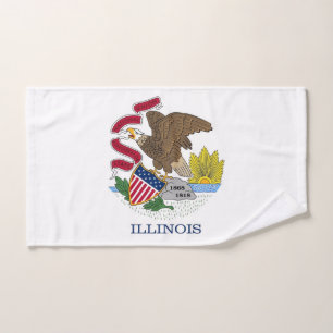 Handtuch mit Flag von Illinois Staat, USA