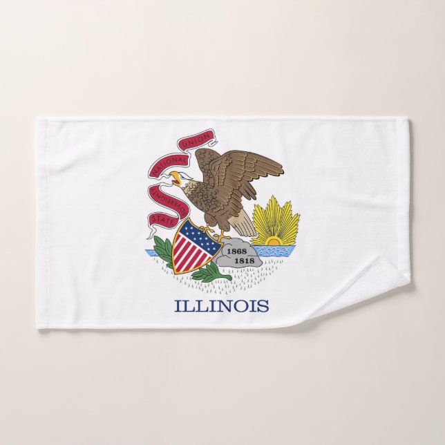 Handtuch mit Flag von Illinois Staat, USA (Handtuch)