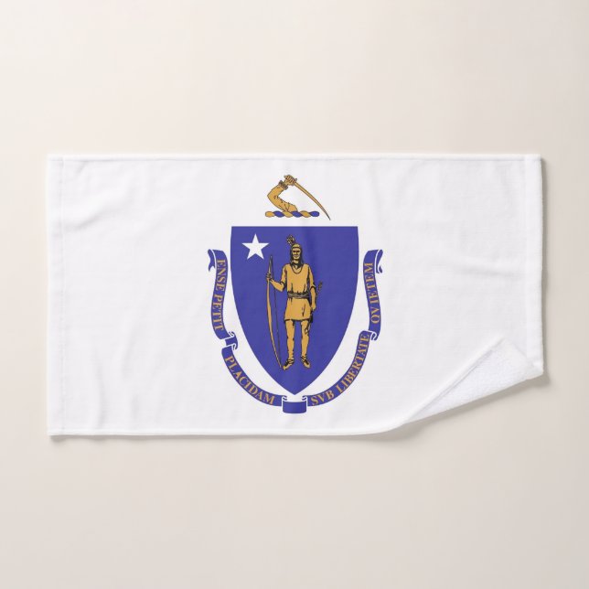 Handtuch mit Flag von Massachusetts Staat, USA (Handtuch)