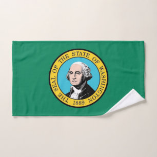 Handtuch mit Flag von Washington Staat, USA